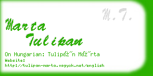 marta tulipan business card